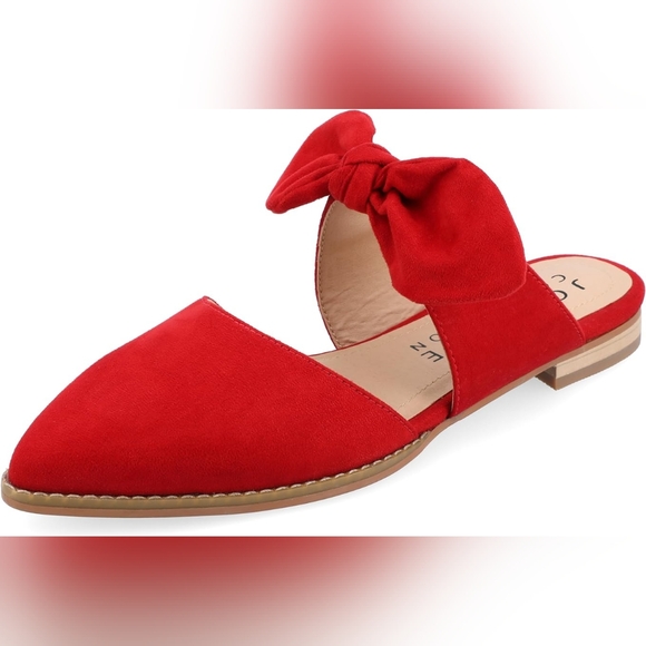 Journee Collection Telulah Red Vegan Mule slip on shoe Size 8 - Picture 4 of 10
